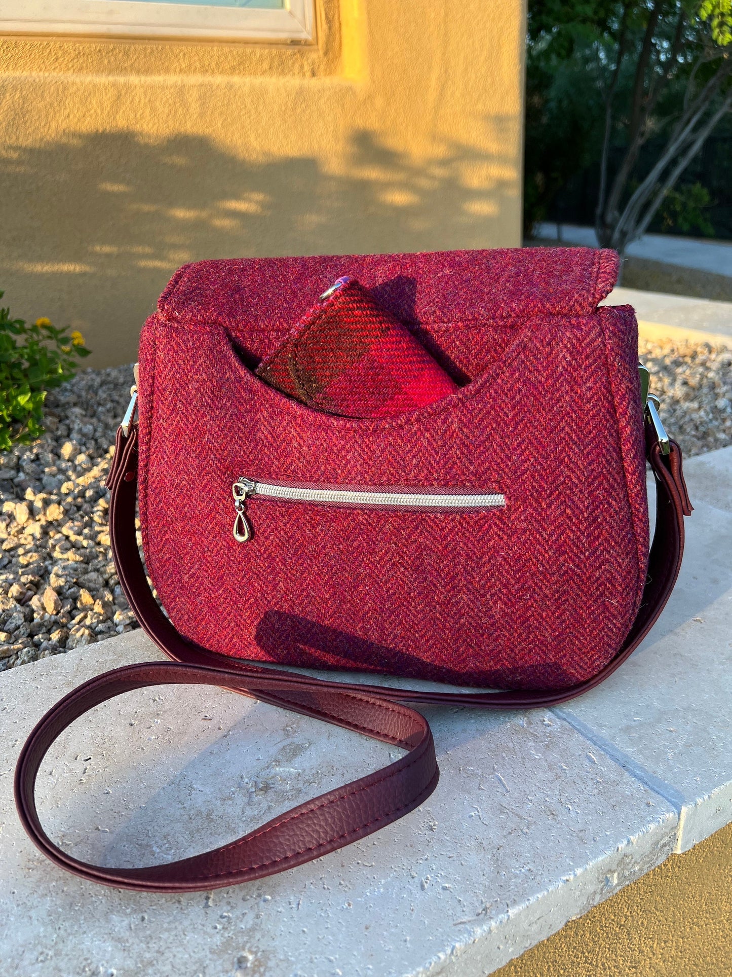 Crossbody Harris Tweed Glenwillow Saddle Bag Purse