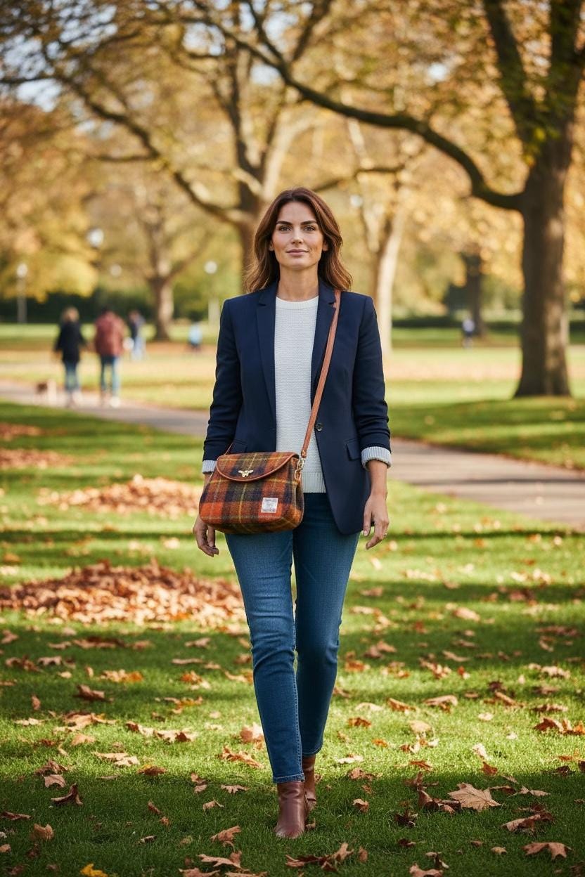 Crossbody Harris Tweed Glenwillow Saddle Bag Purse