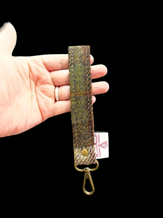 Harris Tweed Key Fob, Brown Olive Beige