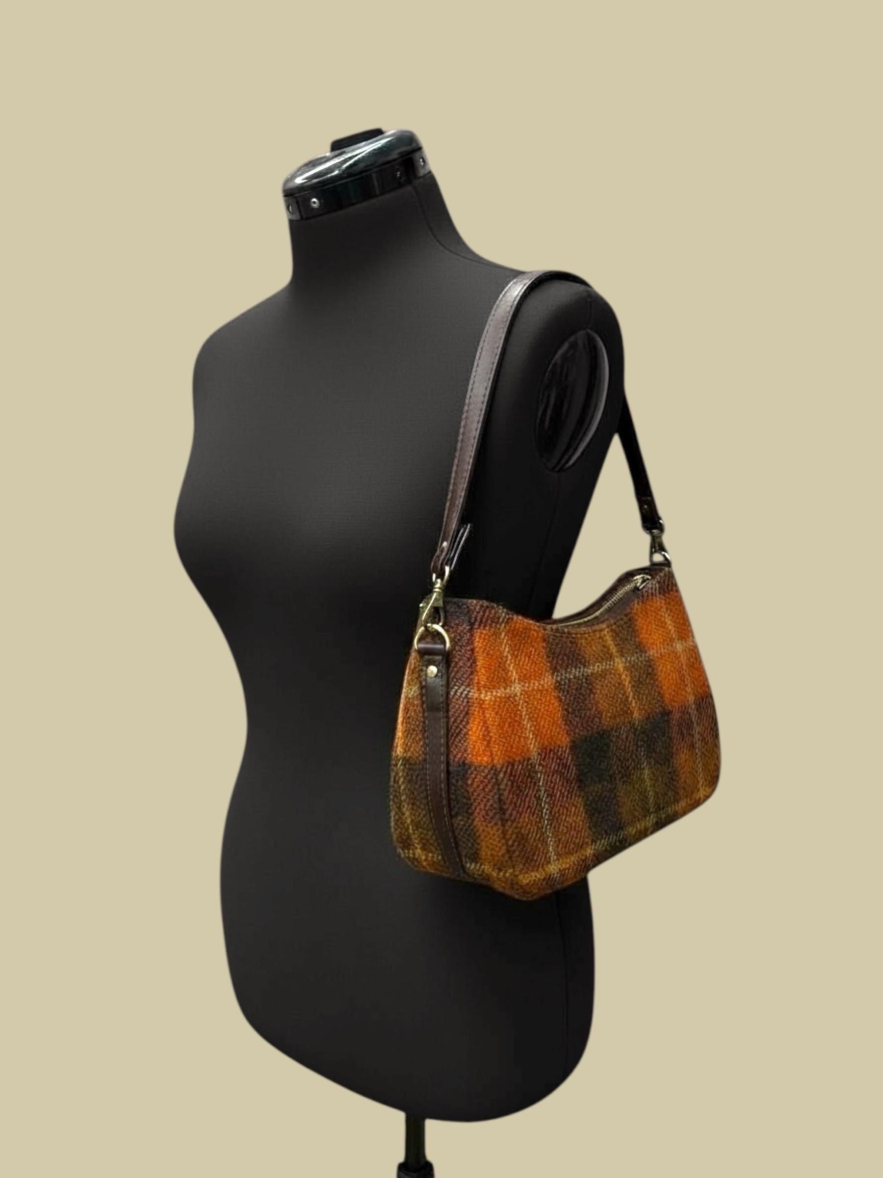 Harris Tweed Shoulder Bag with Detachable Strap Handbag Fall Fashion Gifts