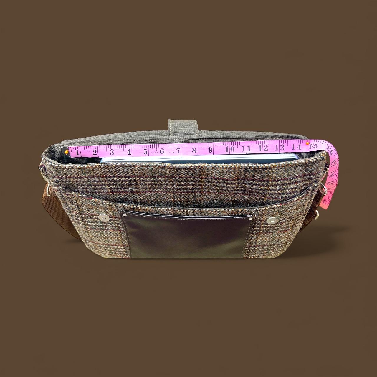 Harris Tweed Laptop Messenger Bag