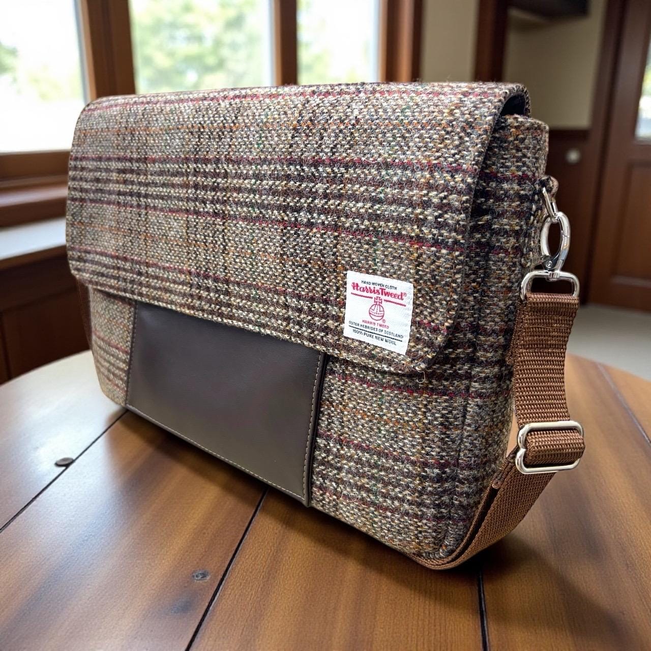 Harris Tweed Laptop Messenger Bag