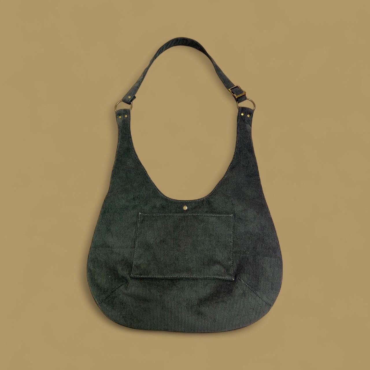 Crossbody Corduroy Hobo Bag
