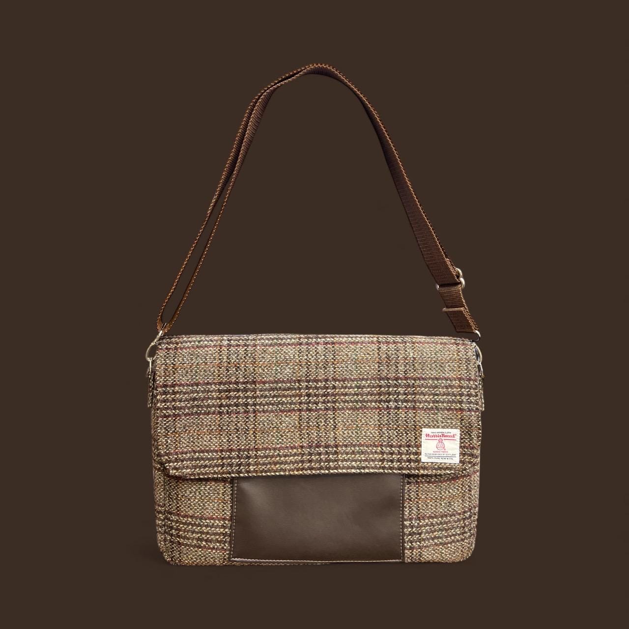 Harris Tweed Laptop Messenger Bag