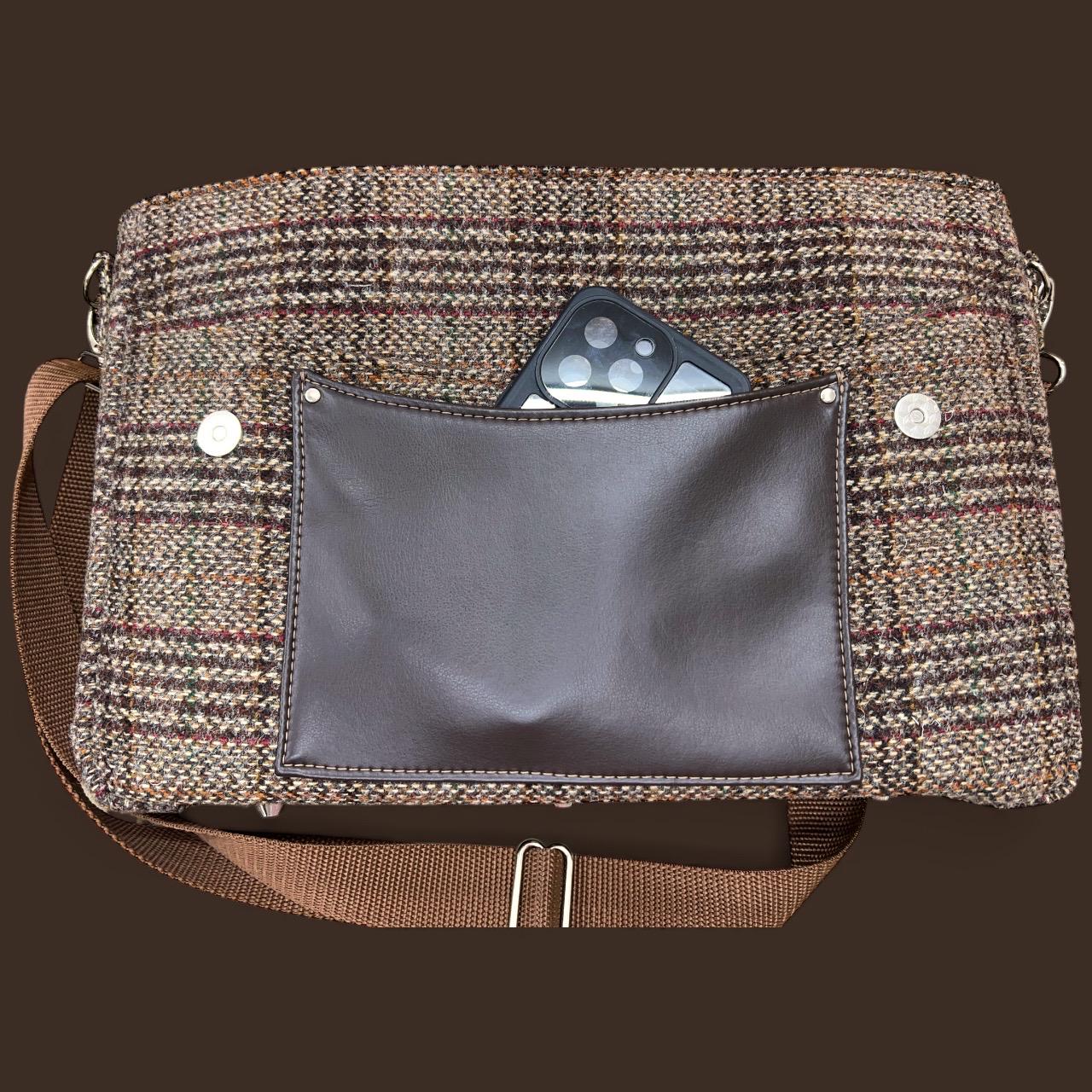 Harris Tweed Laptop Messenger Bag