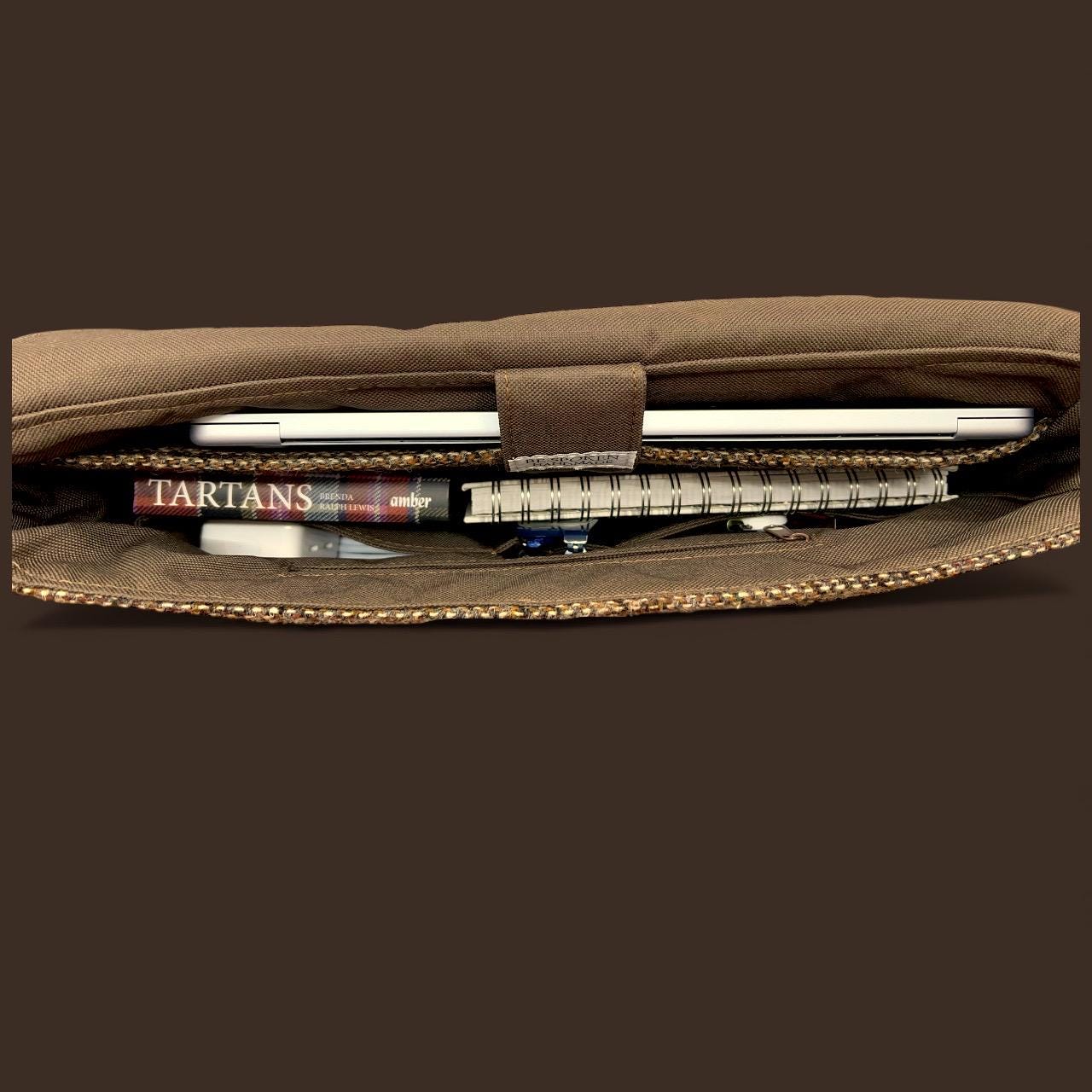 Harris Tweed Laptop Messenger Bag