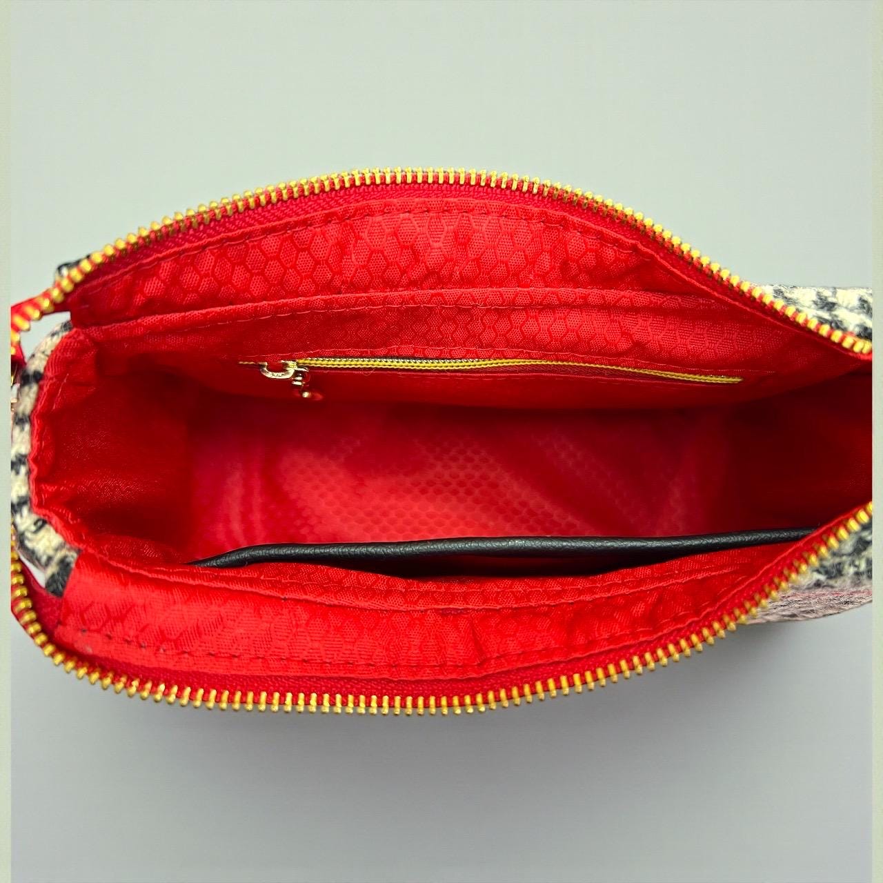 Harris Tweed Shoulder Bag with Leather Strap Handbag Fall Fashion Gifts