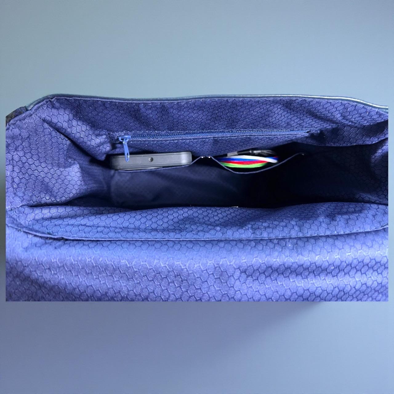 Harris Tweed Crossbody Messenger Bag – Blackwatch Tartan Wool Purse with Adjustable Strap