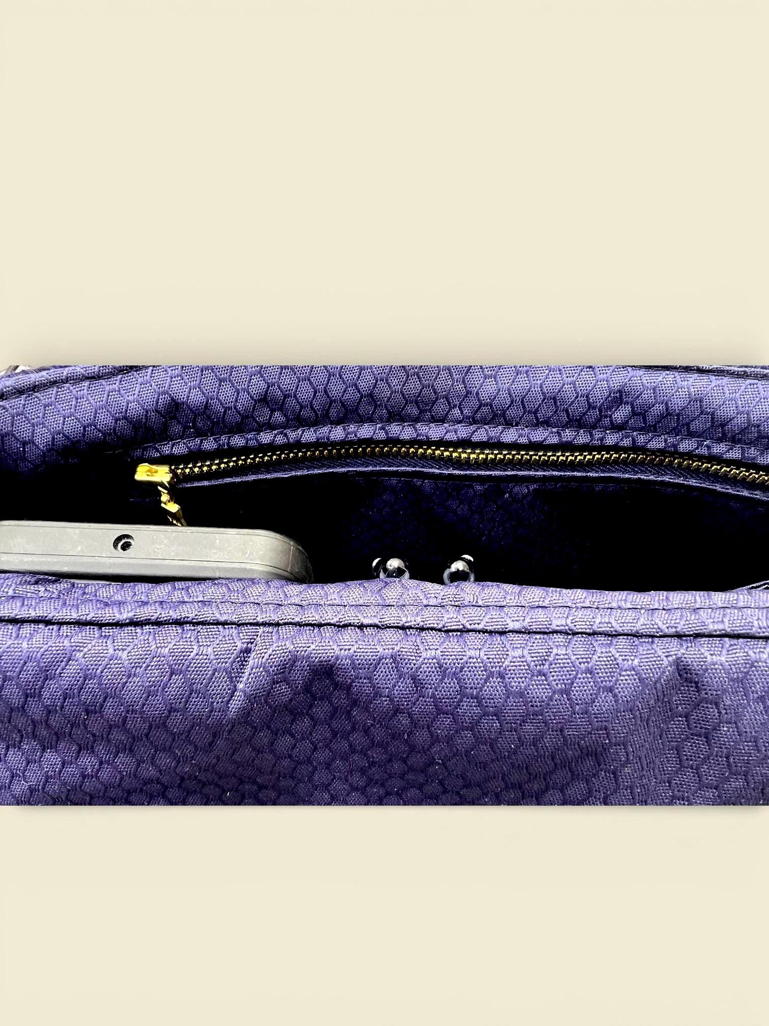 Crossbody Harris Tweed Glenwillow Saddle Bag Purse, Classic Handmade Navy Blue Scottish Wool Handbag, Adjustable Faux Leather Strap Satchel