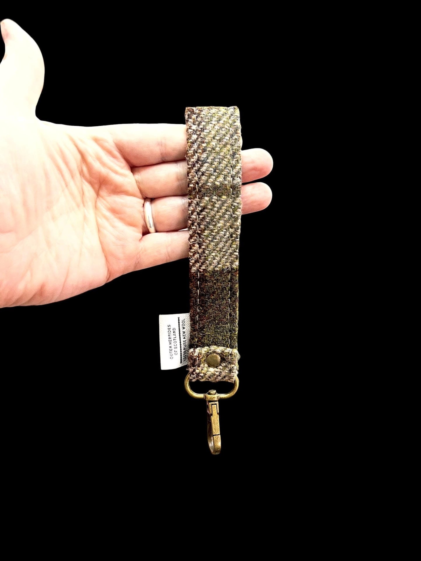 Harris Tweed Key Fob, Brown Olive Beige