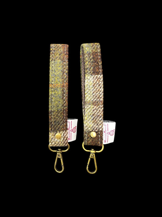 Harris Tweed Key Fob, Brown Olive Beige