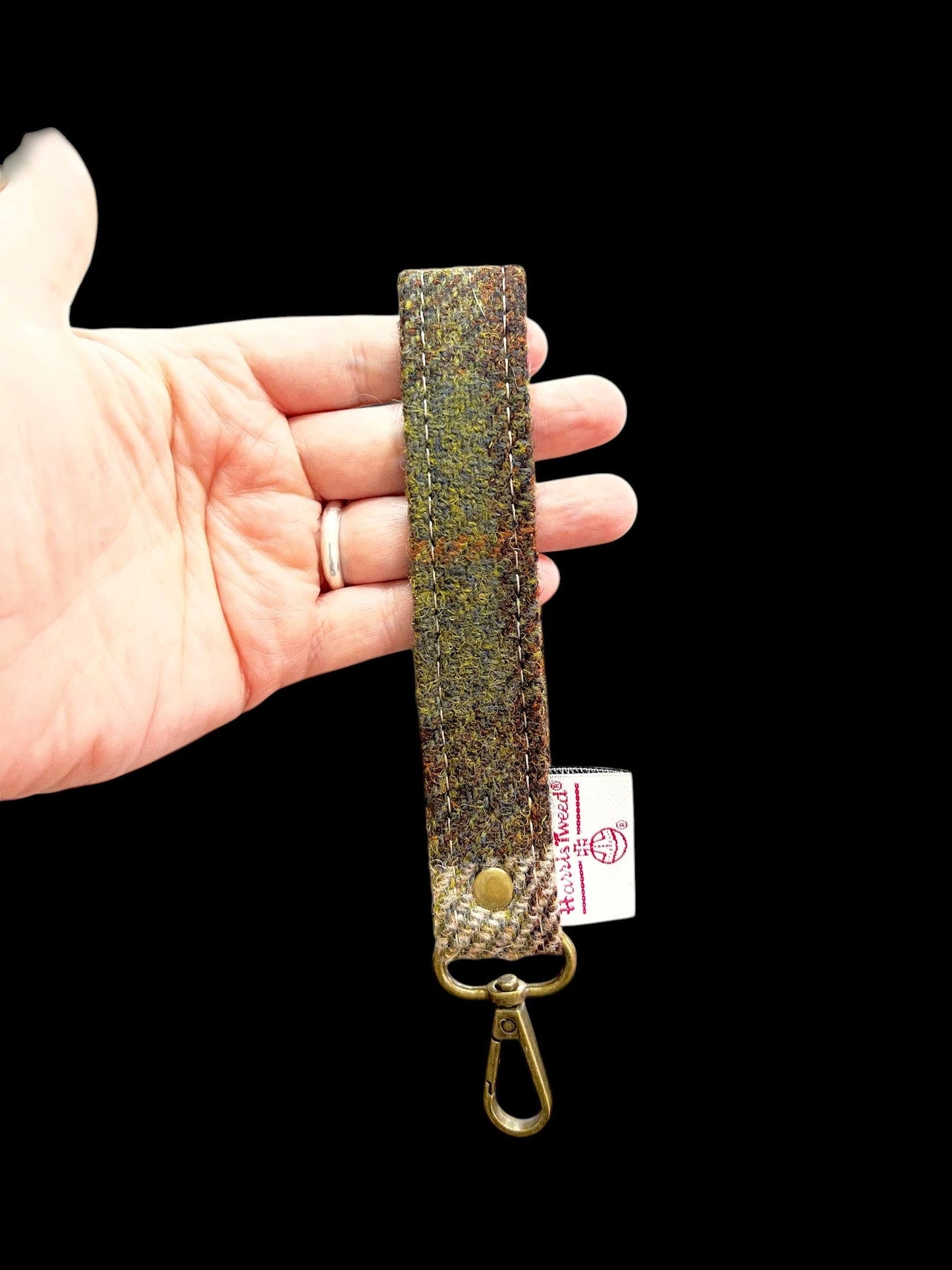 Harris Tweed Key Fob, Brown Olive Beige