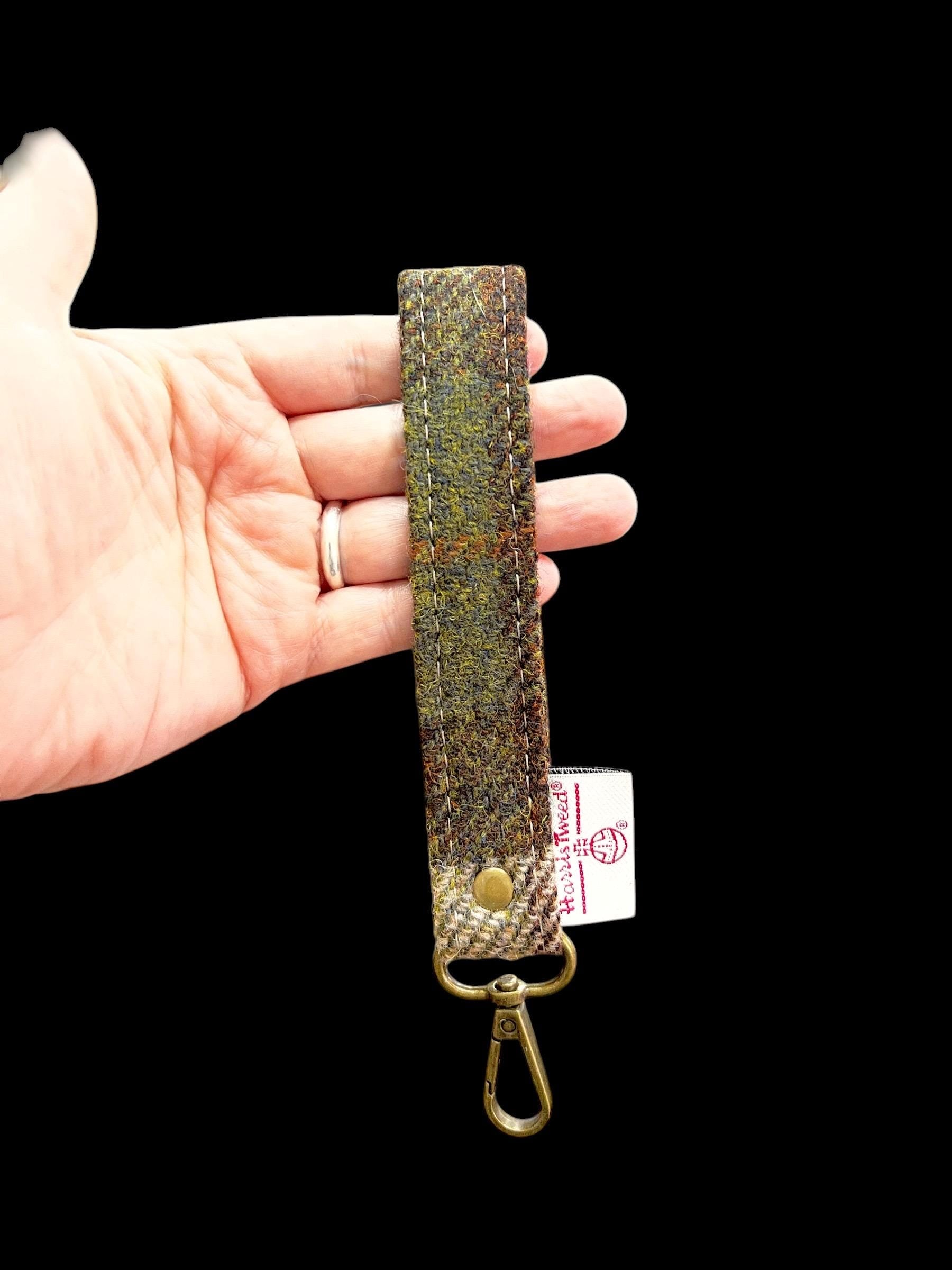 Harris Tweed Key Fob, Brown Olive Beige