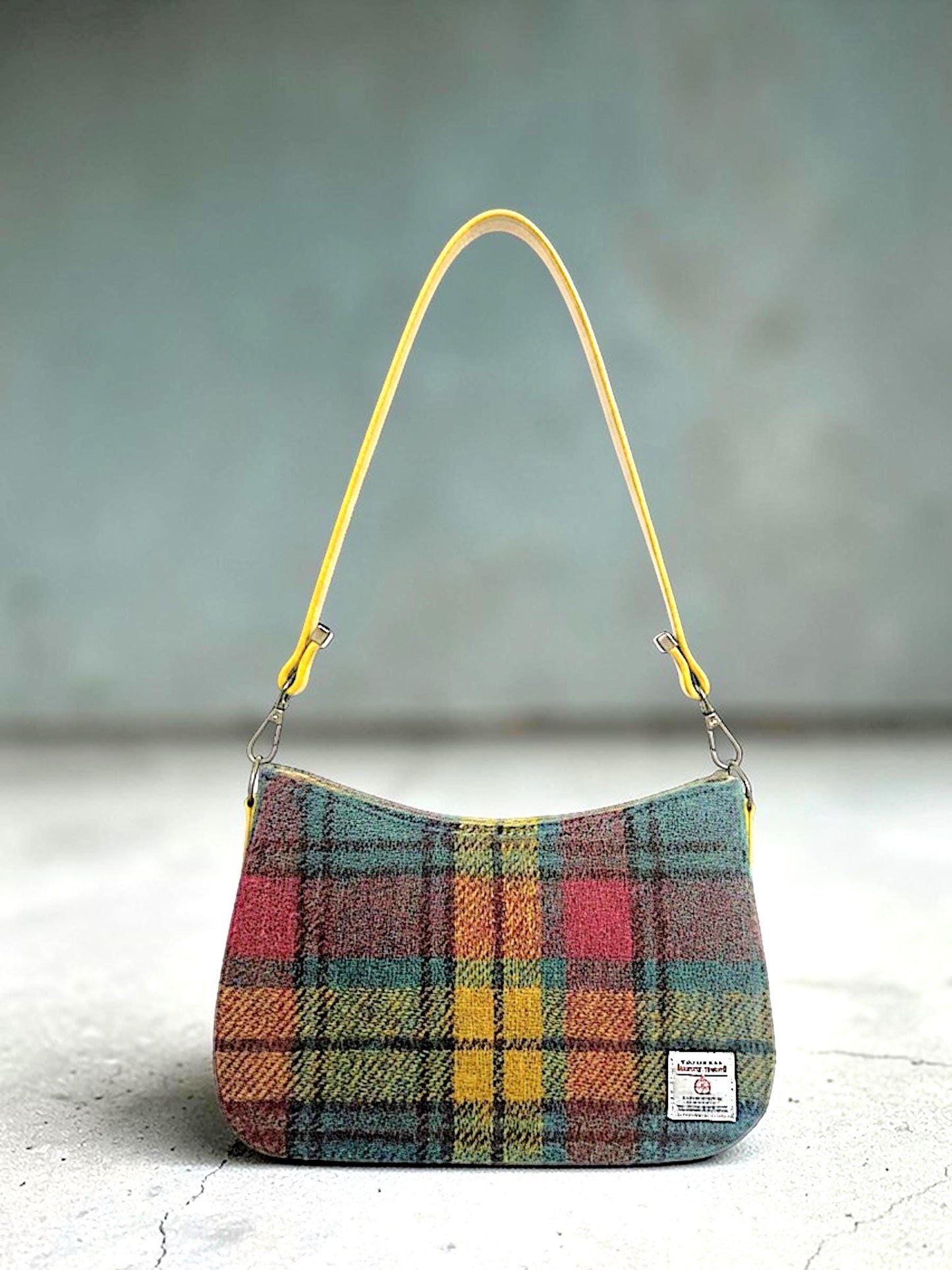 Harris Tweed Shoulder Bag: Faux Leather Strap Purse