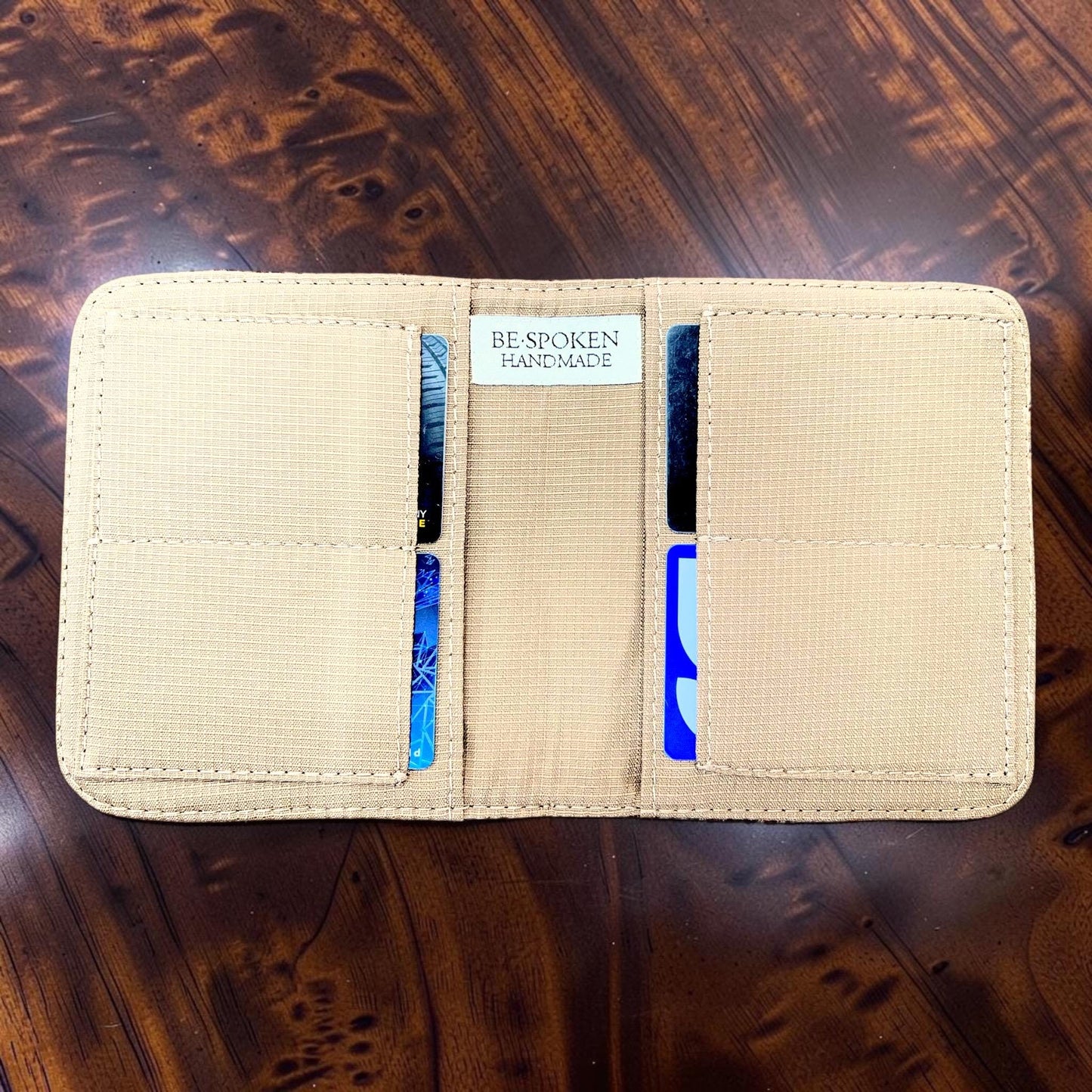 Harris Tweed Passport Cover with Credit Card Slots Brown Check