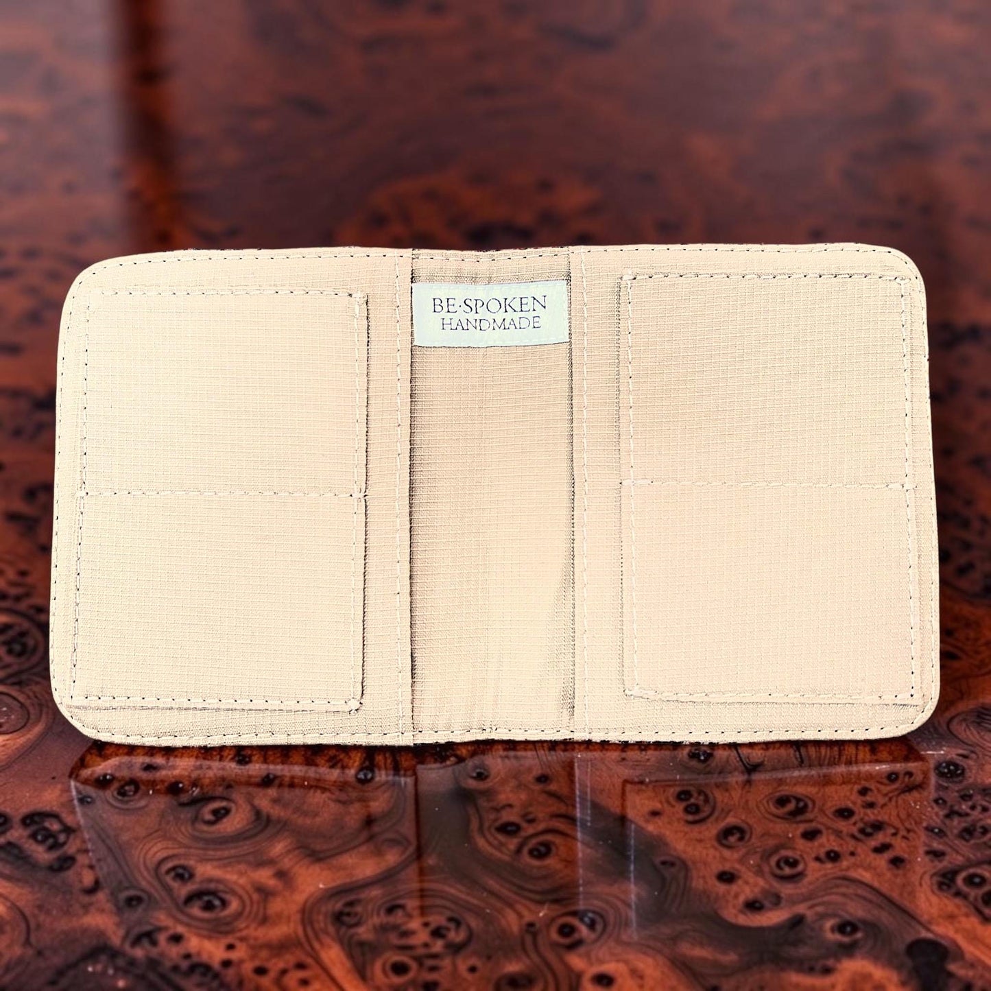 Harris Tweed Passport Cover with Credit Card Slots Brown Check