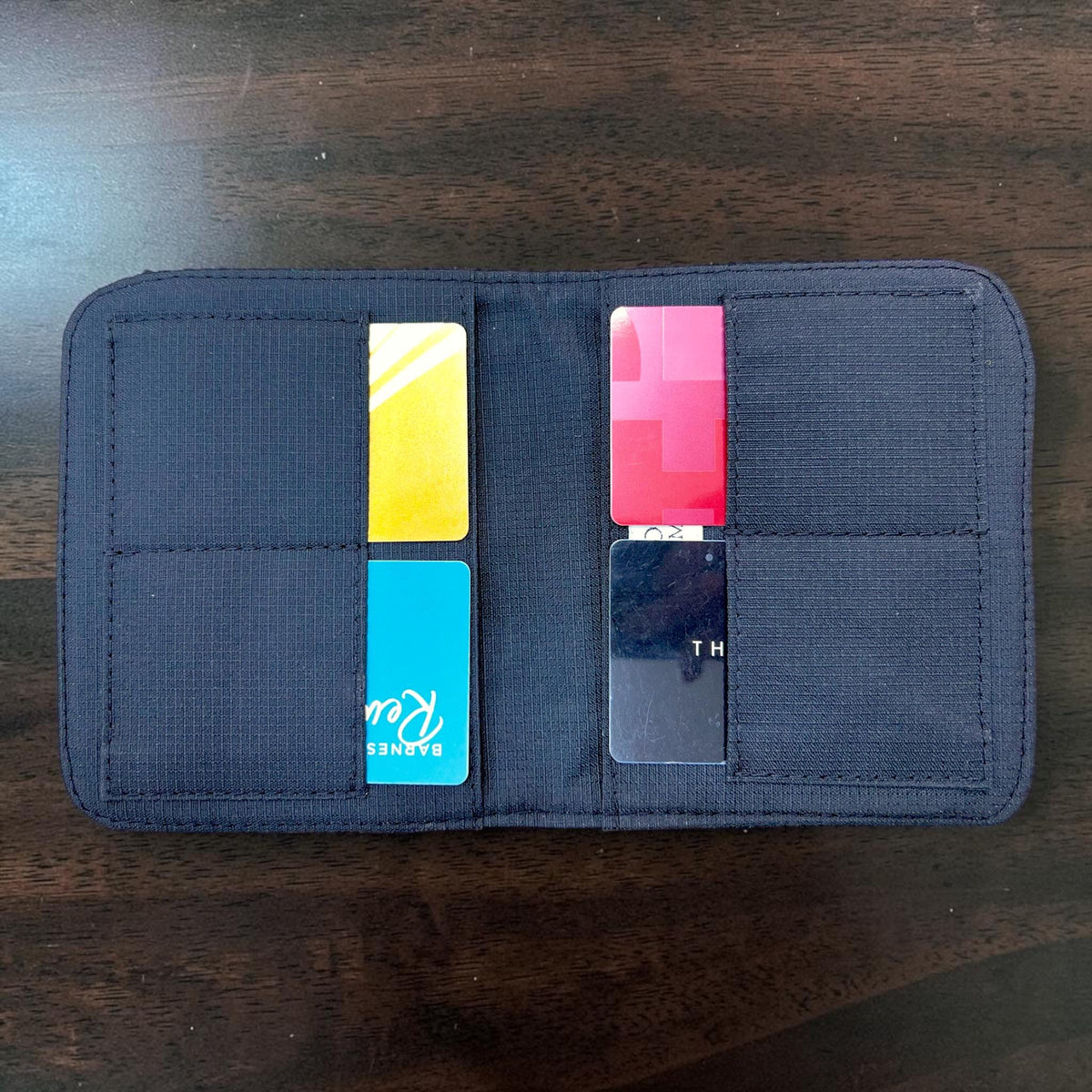 Harris Tweed Passport Cover with Credit Card Slots Blackwatch Tartan