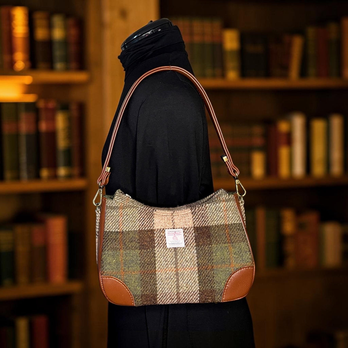 Harris Tweed Shoulder Bag with Detachable Strap Handbag Fall Fashion Gifts