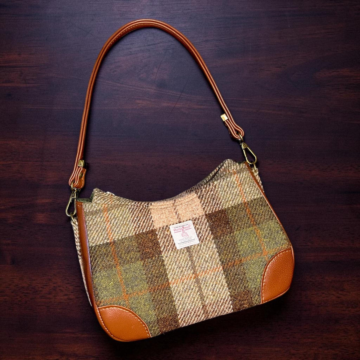 Harris Tweed Shoulder Bag with Detachable Strap Handbag Fall Fashion Gifts