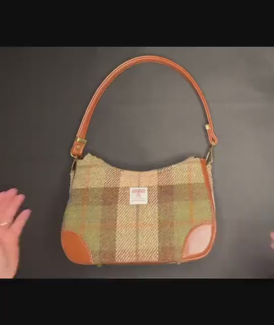 Harris Tweed Shoulder Bag with Detachable Strap Handbag Fall Fashion Gifts