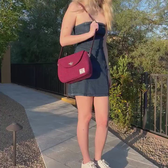 Crossbody Harris Tweed Glenwillow Saddle Bag   Purse