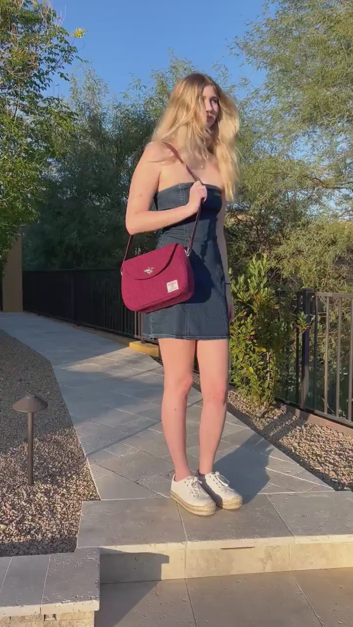 Crossbody Harris Tweed Glenwillow Saddle Bag   Purse